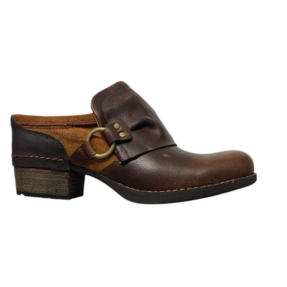 Merrill Brown Leather With Suede Accents Shoes